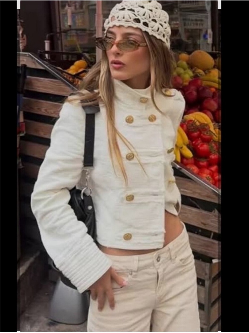 ZARA GOLD BUTTON DOUBLE-BREASTED
JACKET